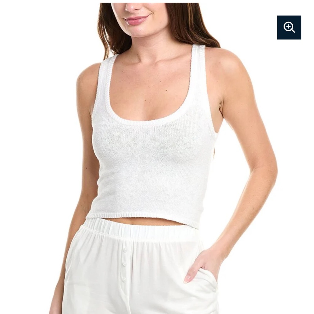 IVL COLLECTIVE BOUCLE SCOOP NECK TANK, white, XS